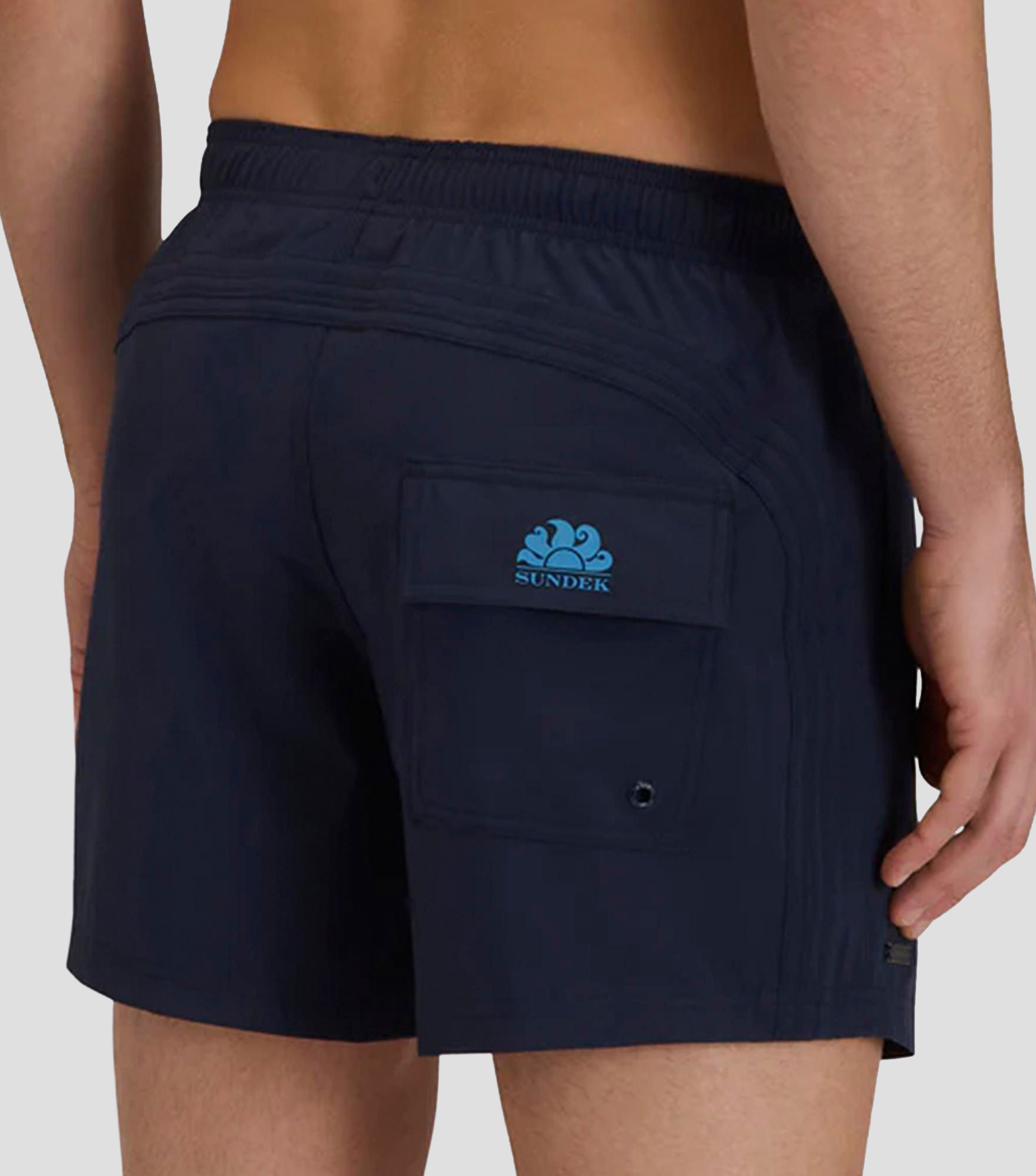 Traje de baño corto liso Hombre